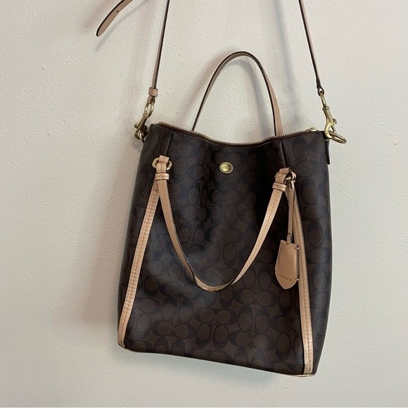 Coach Brown and Tan Tote Bag - Picture 6 of 8